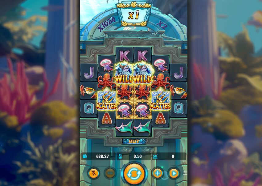 Gods of Gambit Poseidon free slot demo game Reels