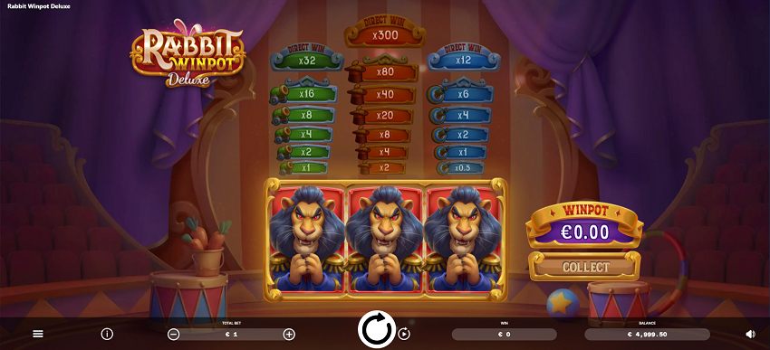 Rabbit Winpot Deluxe slot big win