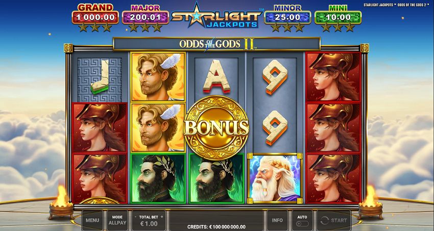 Starlight Jackpots Odds of the Gods 2 demo slot game Bonus