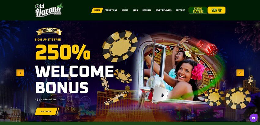 Old Havana Casino Home Page Welcome Bonus (1)